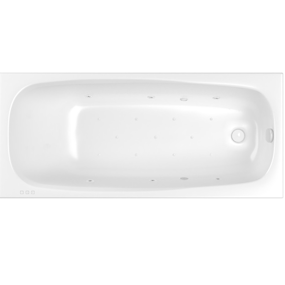 Ванна гидромассажная Whitecross Layla RELAX 0102.180080.100.RELAX.WH 180x80 см, (белый глянцевый), хромотерапия, гидромассаж